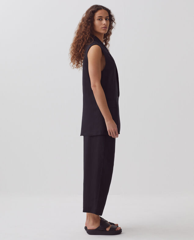 Veste de costume sans manches H091 black beauty