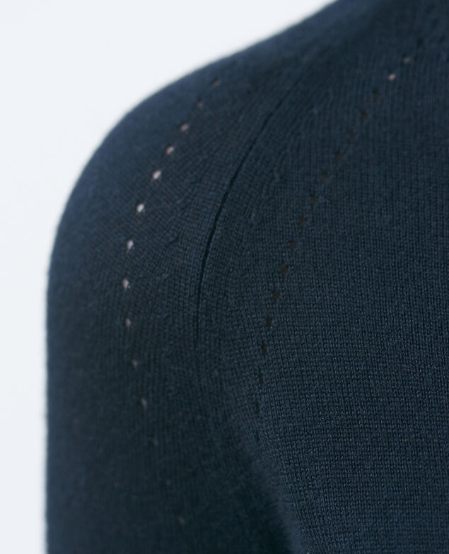 Cardigan court en coton et soie Black beauty