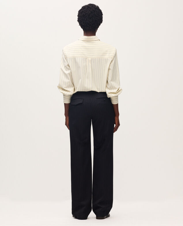Pantalon droit en laine K690 st navy