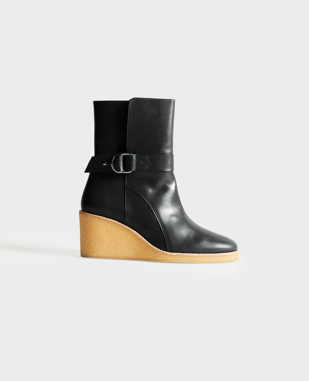 Bottines compensées en cuir 4216 black_beauty