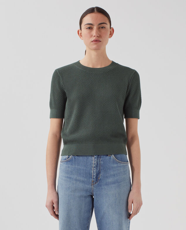 Pull à manches courtes en coton U540 green