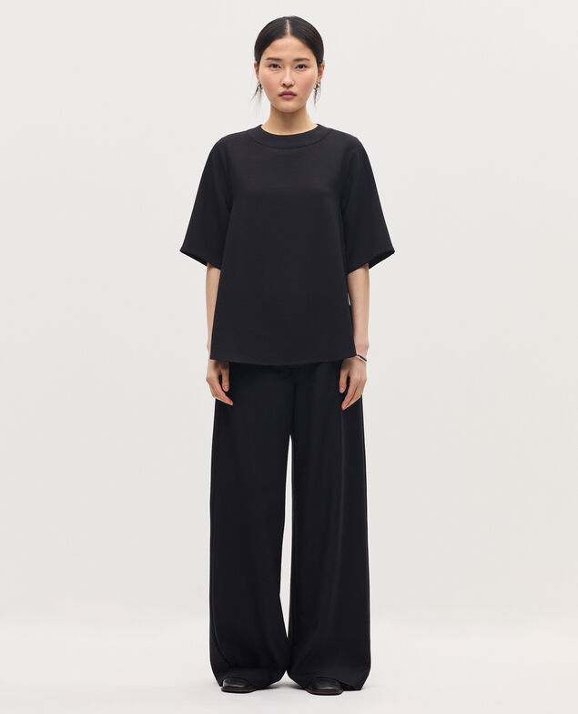 Top en crêpe satiné H091 black beauty