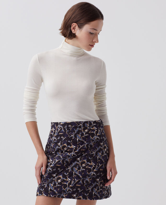 Jupe matelassée en coton I686 new fl ikat navy