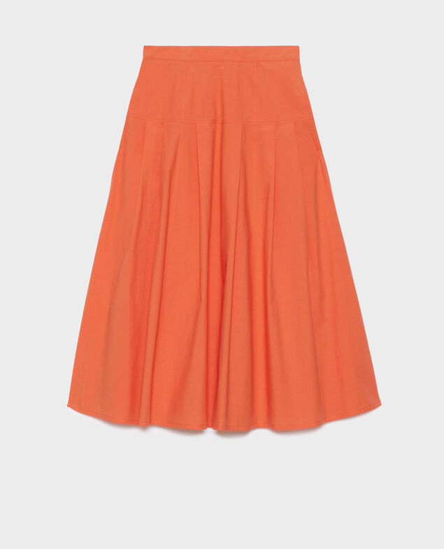 Jupe longue en coton 0250 tiger lily orange