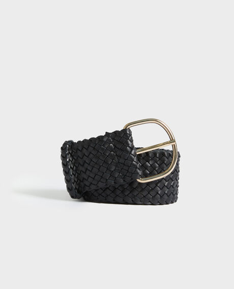 Ceinture large en cuir 09 black
