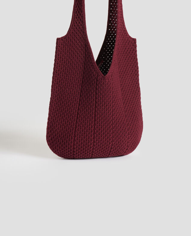 Sac bandoulière en coton crochet J380 decadent chocolate