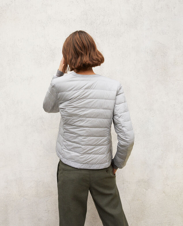 Doudoune iconique Mademoiselle Plume Light grey/off white