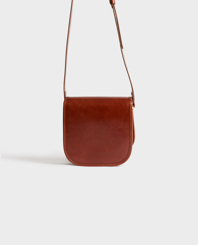 Petite besace en cuir esprit vintage Pumpkin spice
