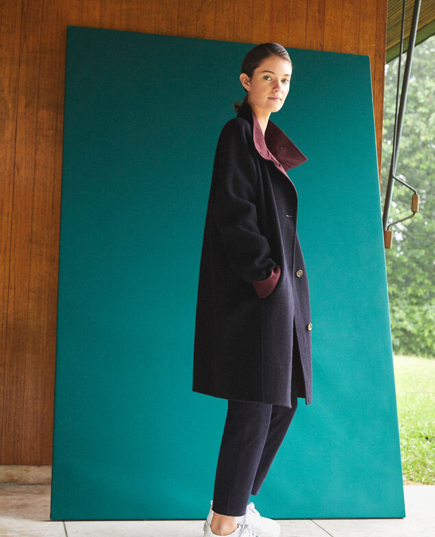 Manteau double face Navy