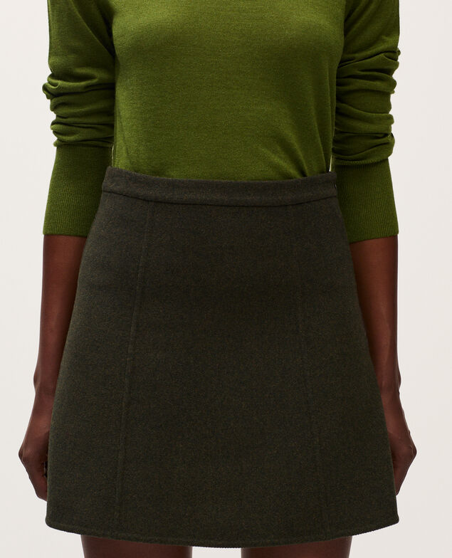 Jupe courte double face K590 dark green