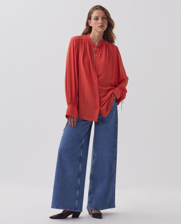 Chemise fluide à manches longues J240 paprika orange