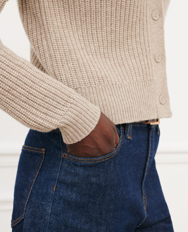 Cardigan en laine vierge 8810 02 lightgray