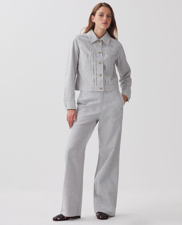 Pantalon droit BLANDINE H611 blue mini st
