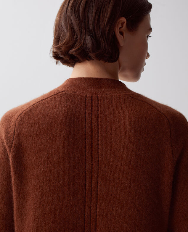 Cardigan en cachemire I370 emperador coffee