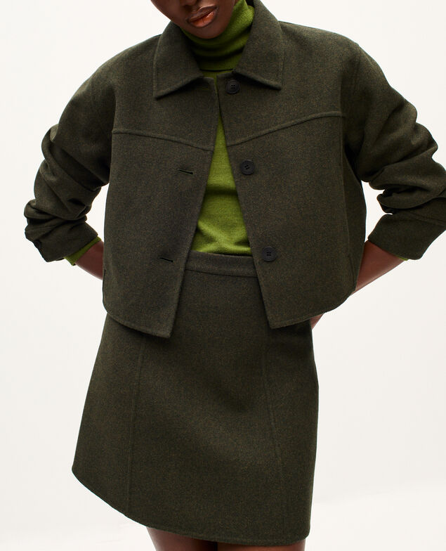 Jupe courte double face K590 dark green