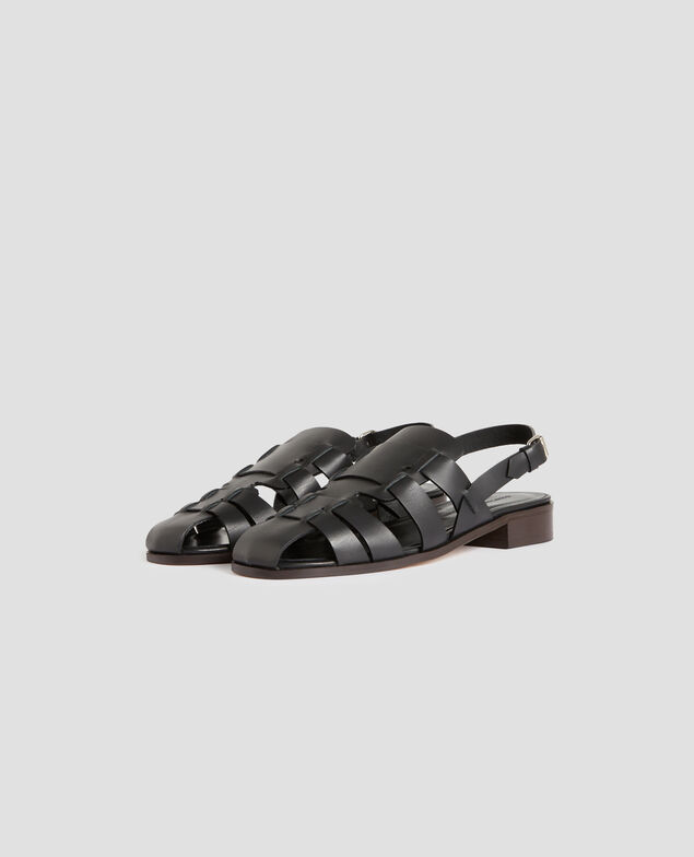 Sandales pêcheur en cuir H091 black beauty