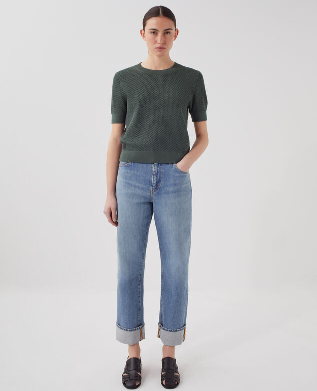 Pull à manches courtes en coton U540 green