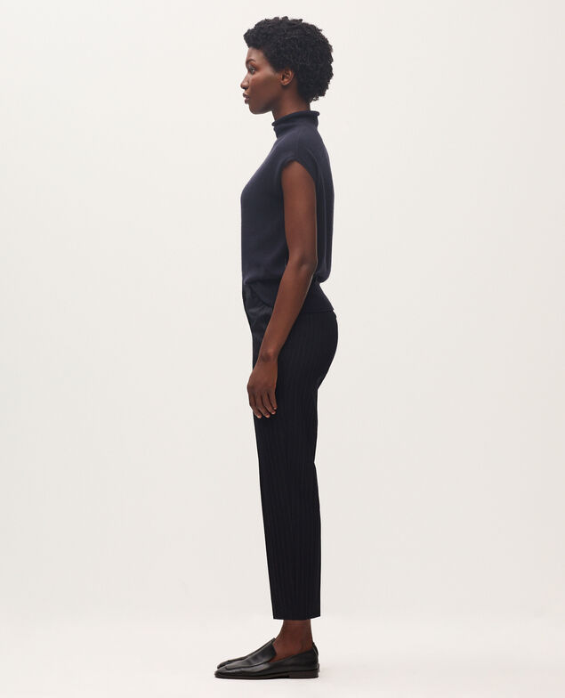 Pantalon cigarette en laine K690 st navy