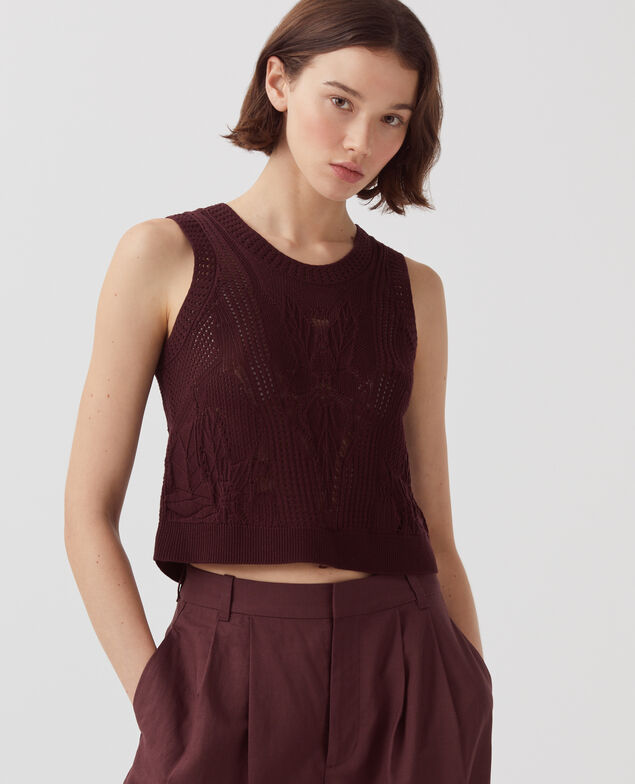 Débardeur en coton crochet J380 decadent chocolate