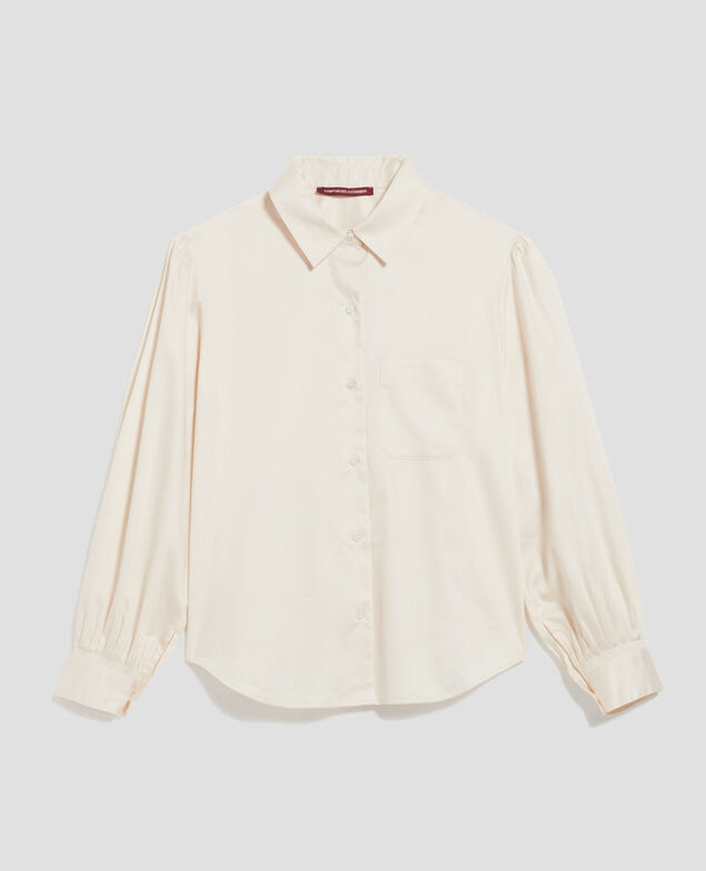 Chemise en coton satiné I300 pearled ivory