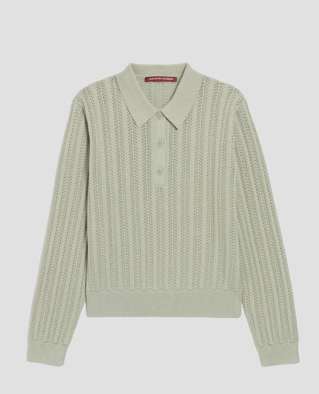 Pull col polo en coton U520 green