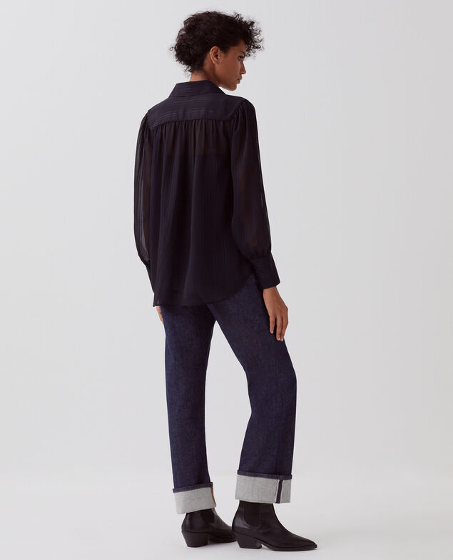 Chemise fluide &agrave; manches longues H695 night sky