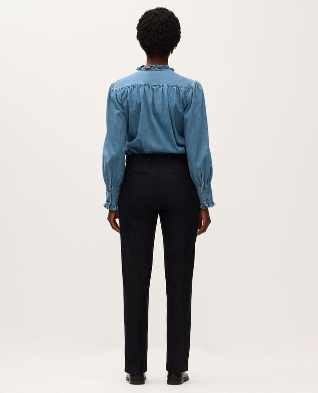 Pantalon droit ajusté H091 black beauty