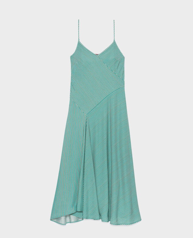 Robe fines bretelles 0531 green stripe