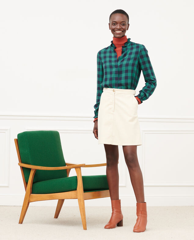Chemise fluide à carreaux 8866 55 green check