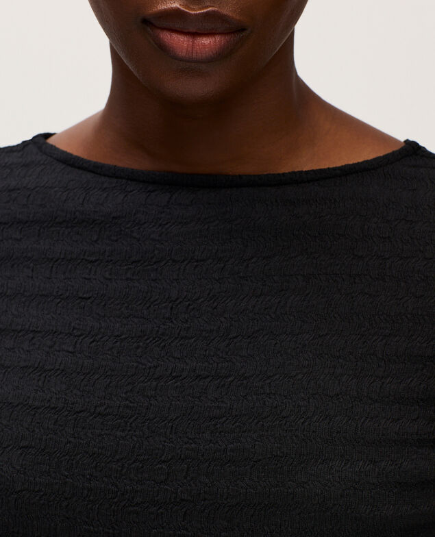 Robe longue texturée H091 black beauty