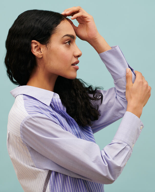 Chemise liquette en coton 0622 blue medium stripes