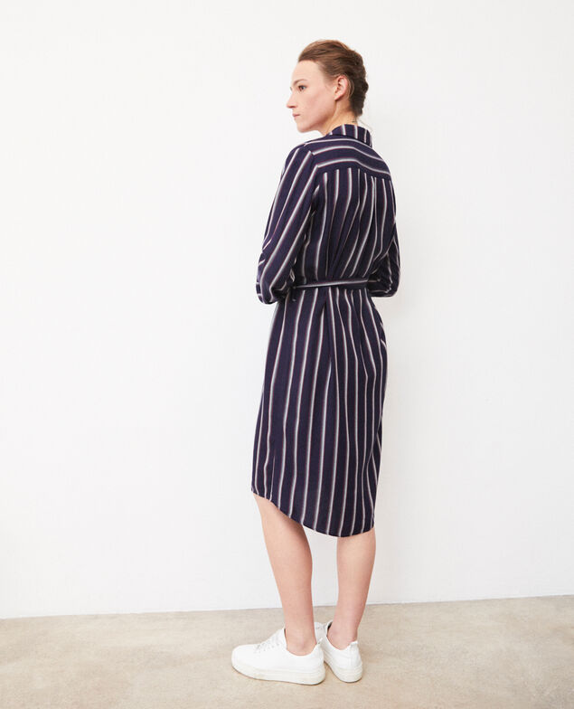 Robe chemise à rayures Peacoat