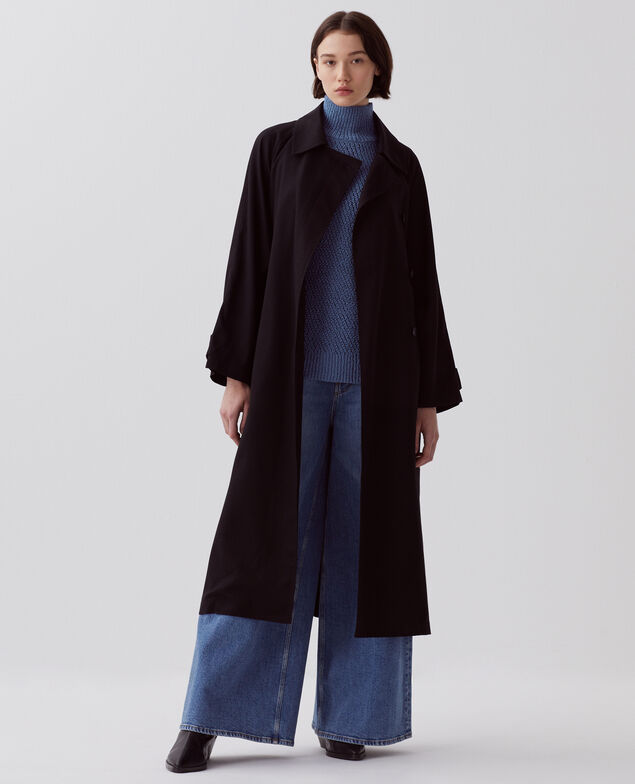 CATHERINE -Trench long fluide H091 black beauty
