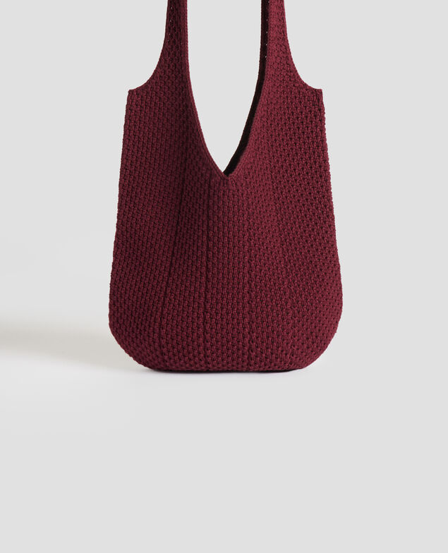 Sac bandoulière en coton crochet J380 decadent chocolate