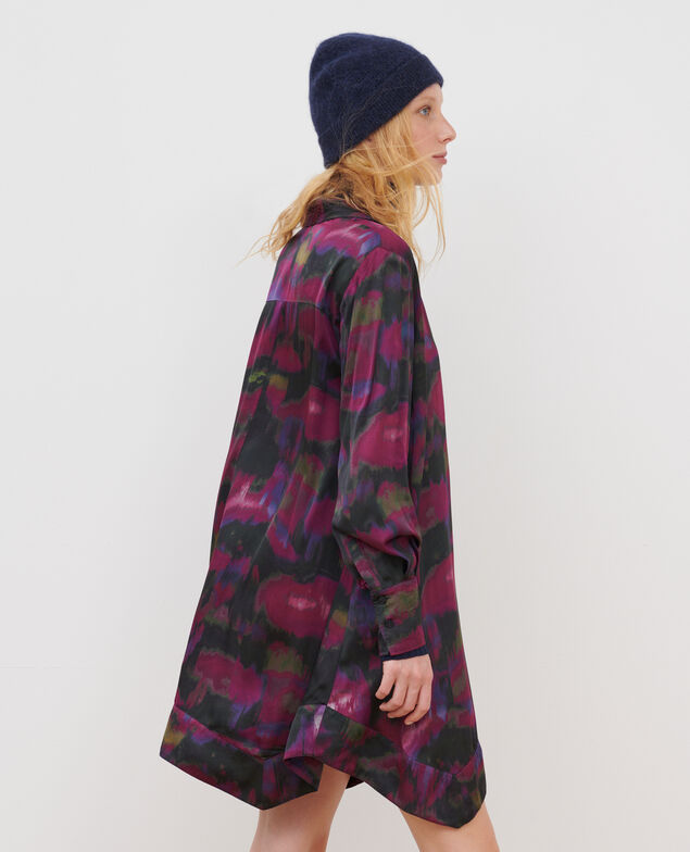Robe imprimée fluide A770 print bolero purple