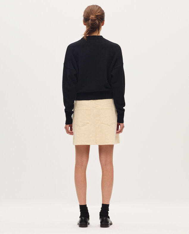 Pull col rond en laine U090 black