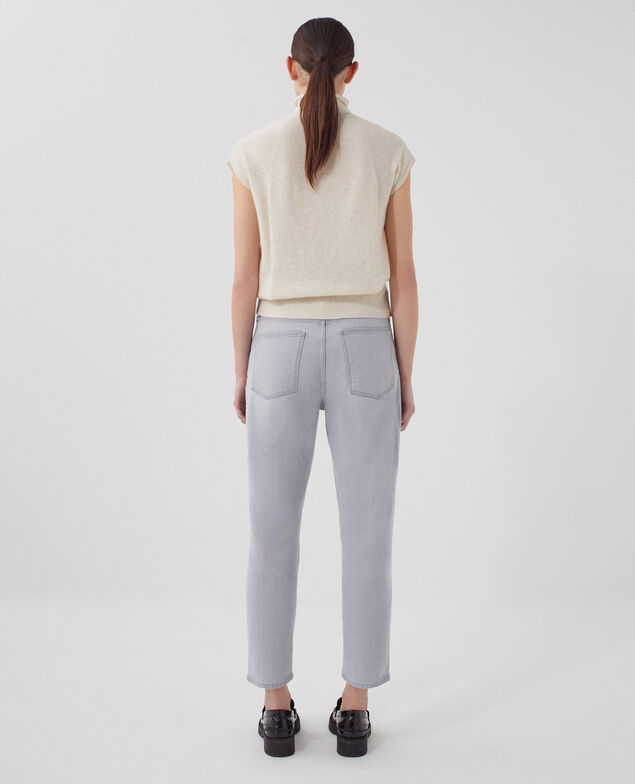 Pull sans manches en cachemire I011 lurpak ecru