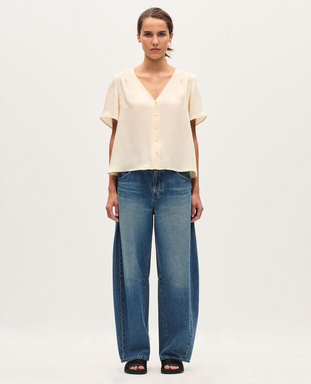 Blouse fluide col V J300 natural