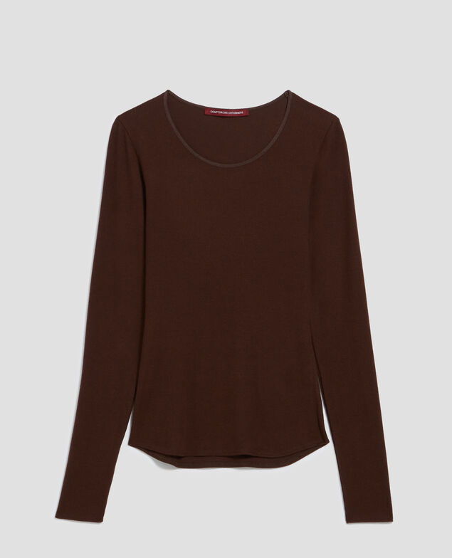 T-shirt seconde peau I370 coffee