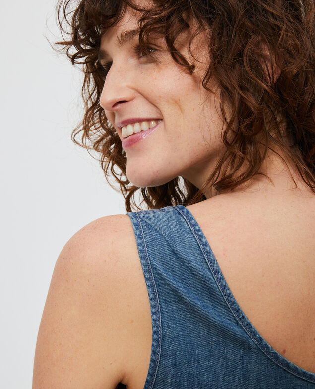 Robe en jean à bretelles Denim blue