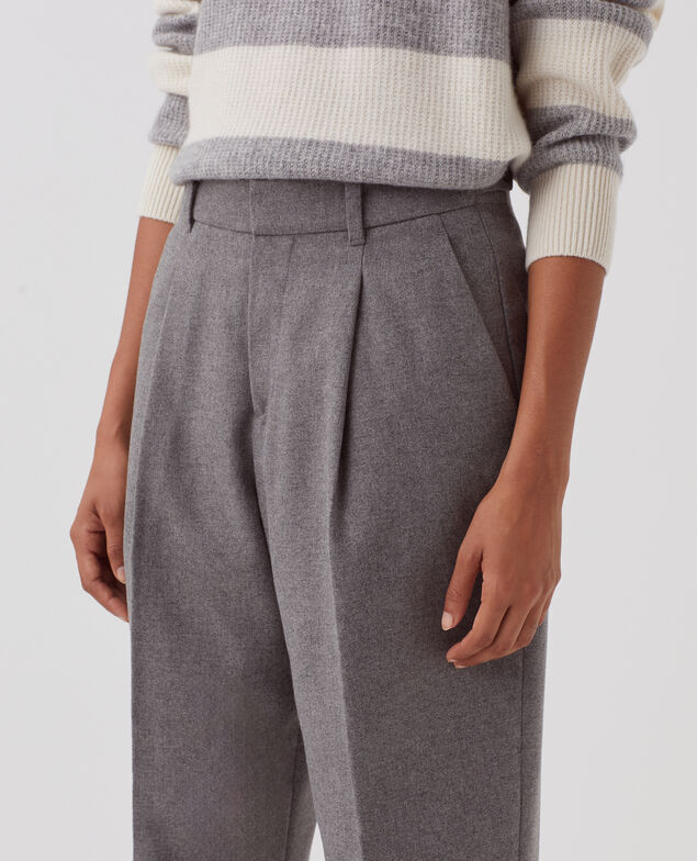 Pantalon droit en laine U060 gray