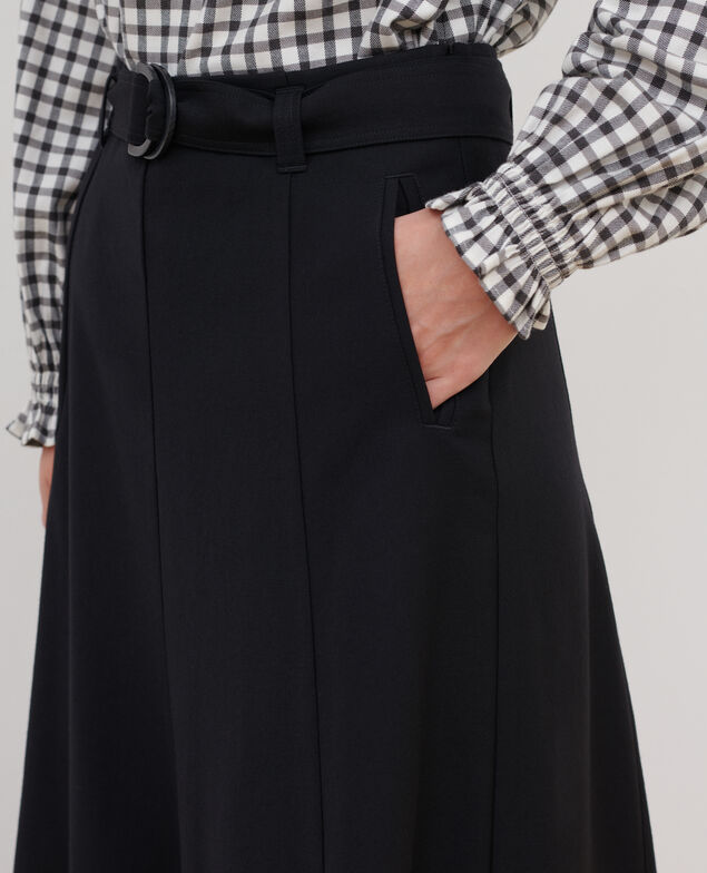 Jupe en laine et cachemire 8853 09 black