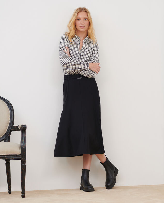 Jupe en laine et cachemire 8853 09 black