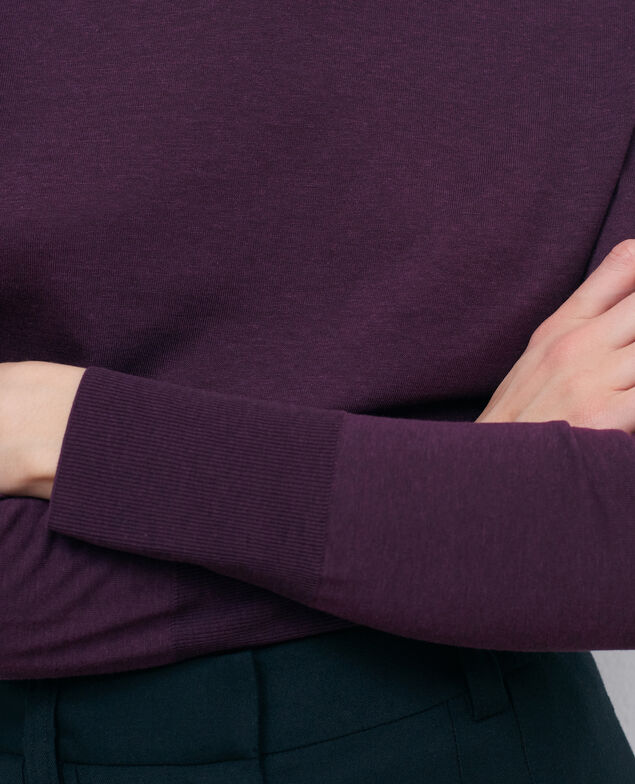 Pull fin maille côtelée Potent purple