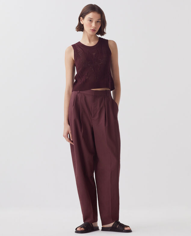 Débardeur en coton crochet J380 decadent chocolate