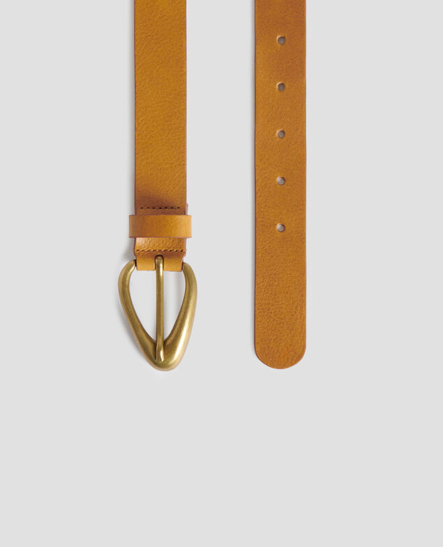 Ceinture en cuir J490 mustard gold