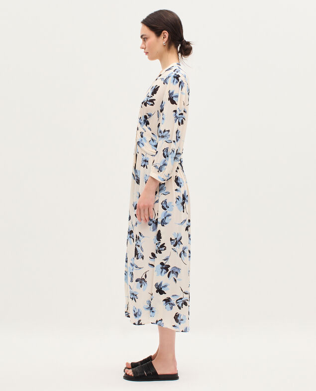 Robe longue fluide K620 lily blue