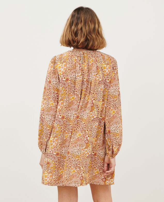 Robe imprimée fluide A323 paisley afterglow