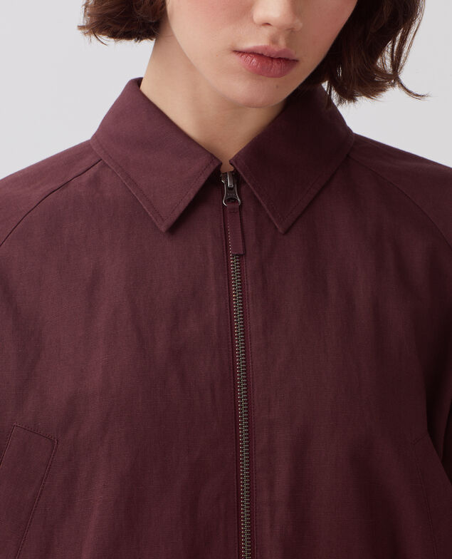 Blouson court zippé J380 decadent chocolate