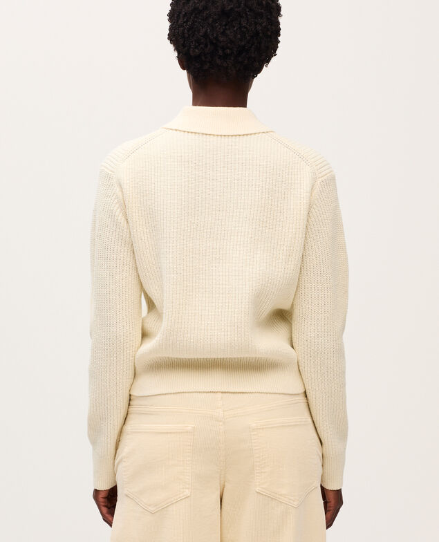 Pull col polo U010 off white